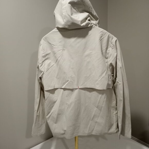 UNDER ARMOUR BEIGE|WHITE STRIPE ANORAK WITH HOOD MEN SIZE XXL - Picture 8 of 9